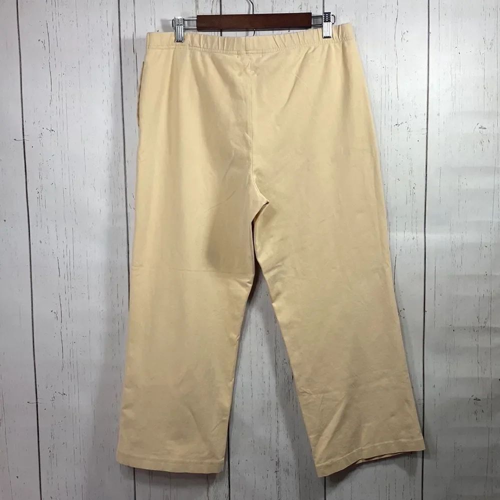 Lauren Active Ralph Lauren Cream Drawstring Capri Pants Size L Athleisure Casual - Picture 16 of 16